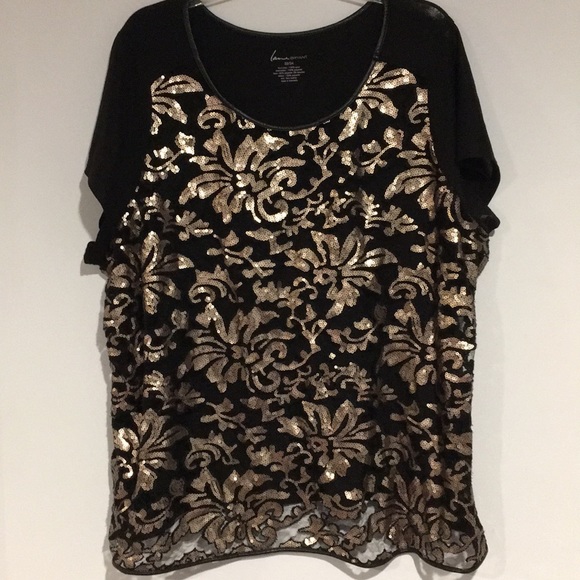Lane Bryant Tops - Lane Bryant sequined T-shirt 22/24
